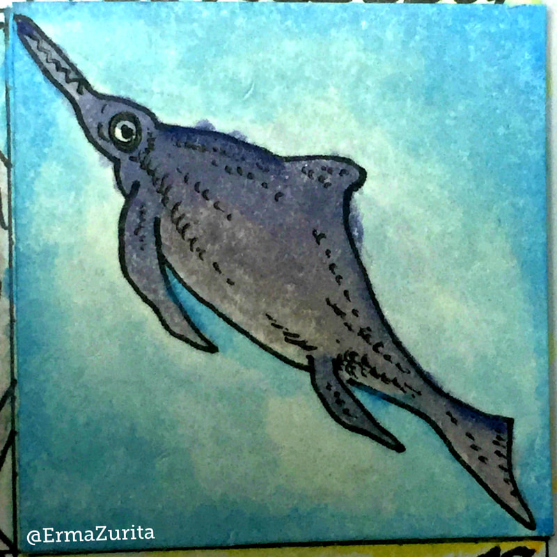 2018-06-07 Erma Zurita doodle Ichthyosaur