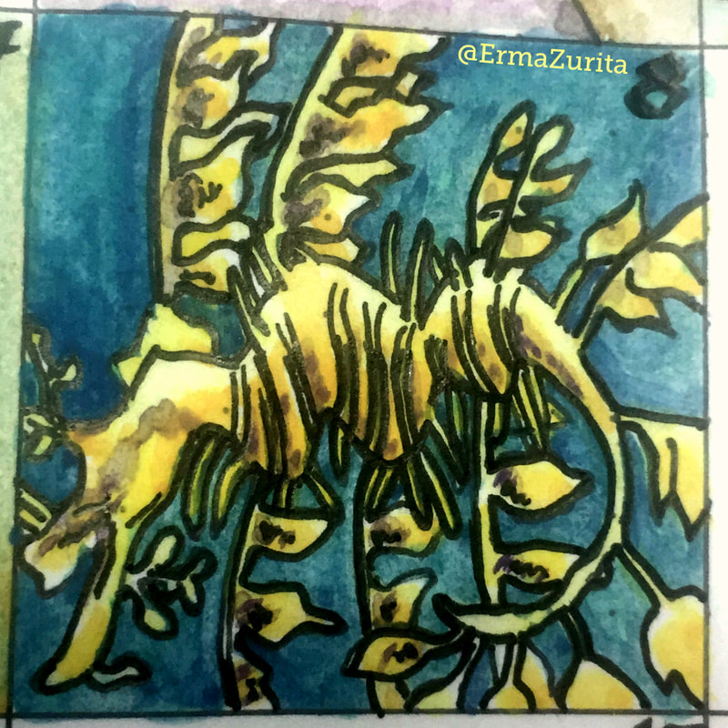 2018-06-08 Erma Zurita doodle Leafy Seadragon