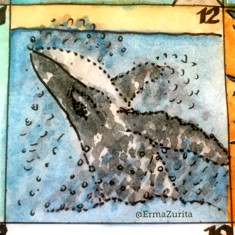 Erma Zurita doodle Humpback Whale