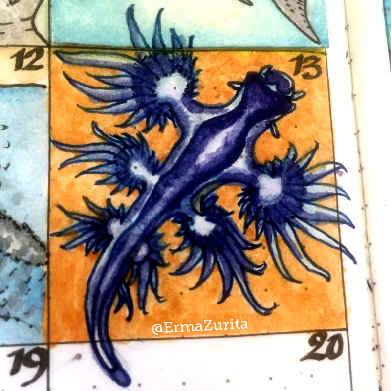 Erma Zurita doodle Blue Dragon