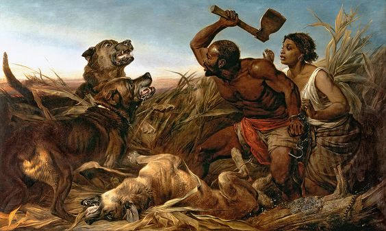 The Hunted Slaves, 1862 by Richard Ansdell (1815-85)
